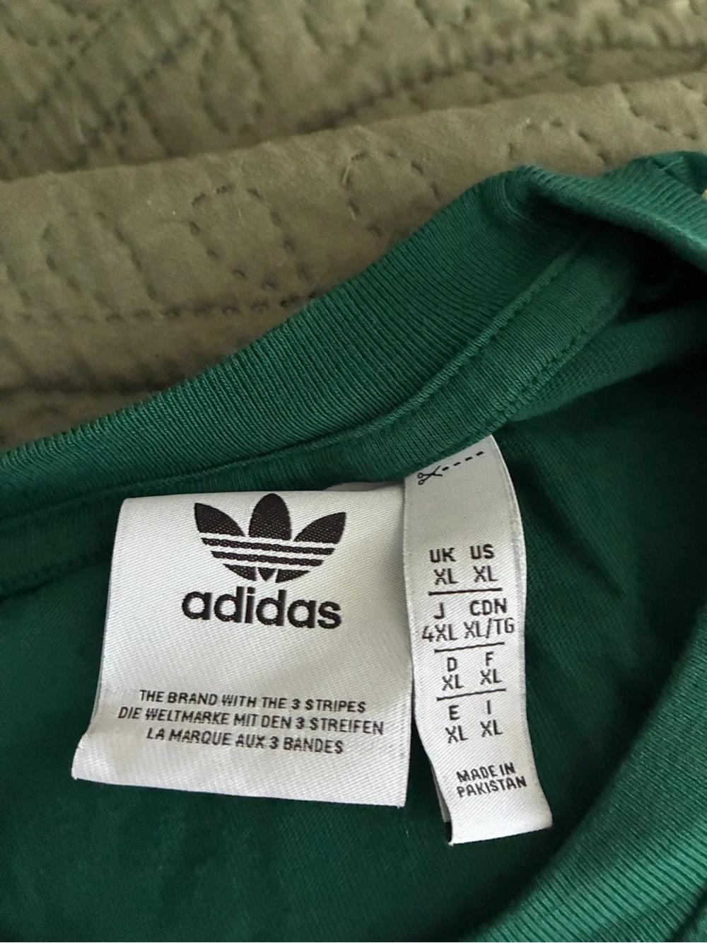 Adidas Originals Trefoil Colorblock Tee Green Pink White Striped XL